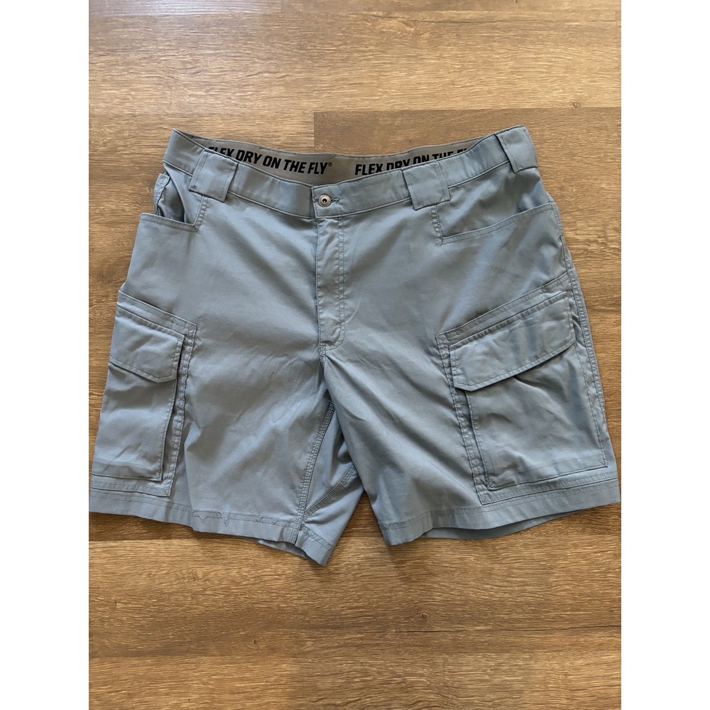Duluth Trading Cargo Shorts Mens‎ 42 DuluthFlex Relaxed Fit Dry on the Fly Gray